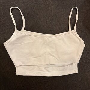 Adika White Tank Top / Bra with Cut Out